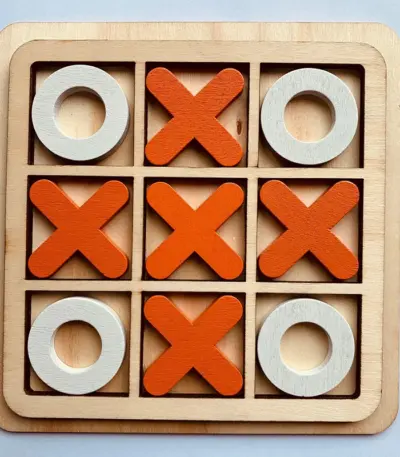 Jeu de Morpion en bois (Tic-Tac-Toe) - Kf s f d dac c a dec e e a cr - Toys Galaxy