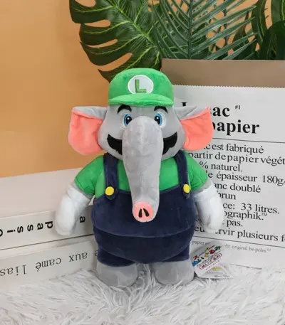 Peluche de « Luigi Éléphant » dans Super Mario Bros. Wonder - Kf se c a eba c a f p - Toys Galaxy