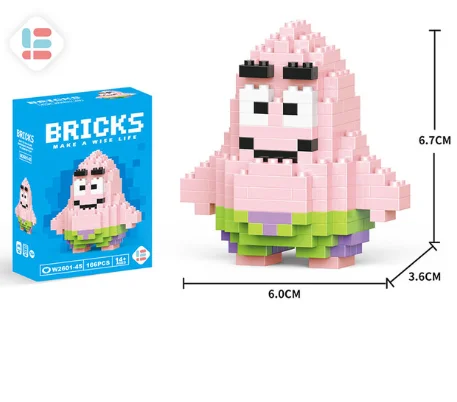 Figurine en briques de “Patrick Étoile de mer” dans Bob l’éponge - Kf s e e c b bd cd e ae v - Toys Galaxy