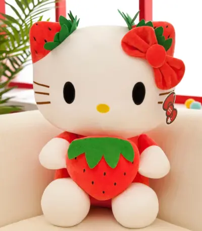 Peluche "Hello Kitty" Fraise Kawaï - Kf s aa db c cc f b b d - Toys Galaxy