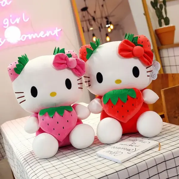 Peluche "Hello Kitty" Fraise Kawaï - Kf sbeaf e b d bf eefcf ee q - Toys Galaxy