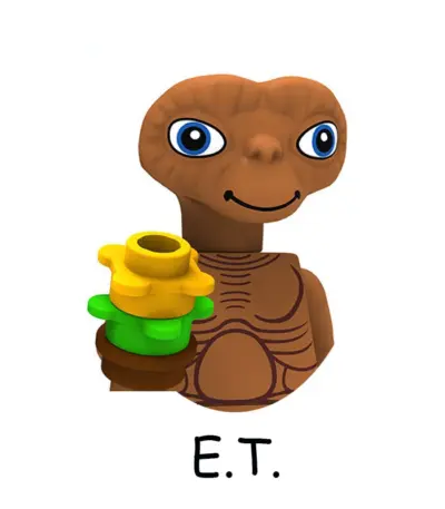 Figurine LEGO de “E.T.” dans E.T. l’extra-terrestre - Kf sda ba d c f a b a ea z - Toys Galaxy
