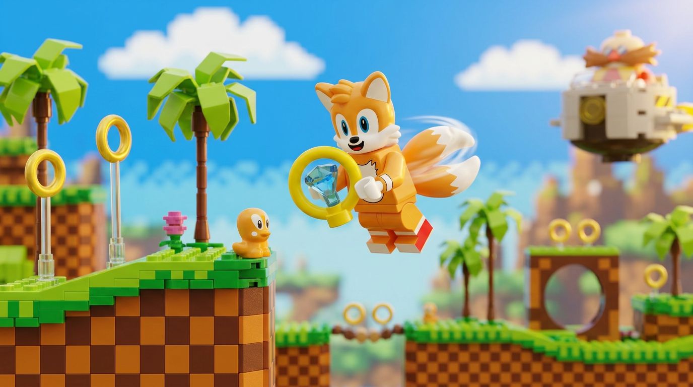 Figurine lego de tails dans sonic the hedgehog - Toys Galaxy