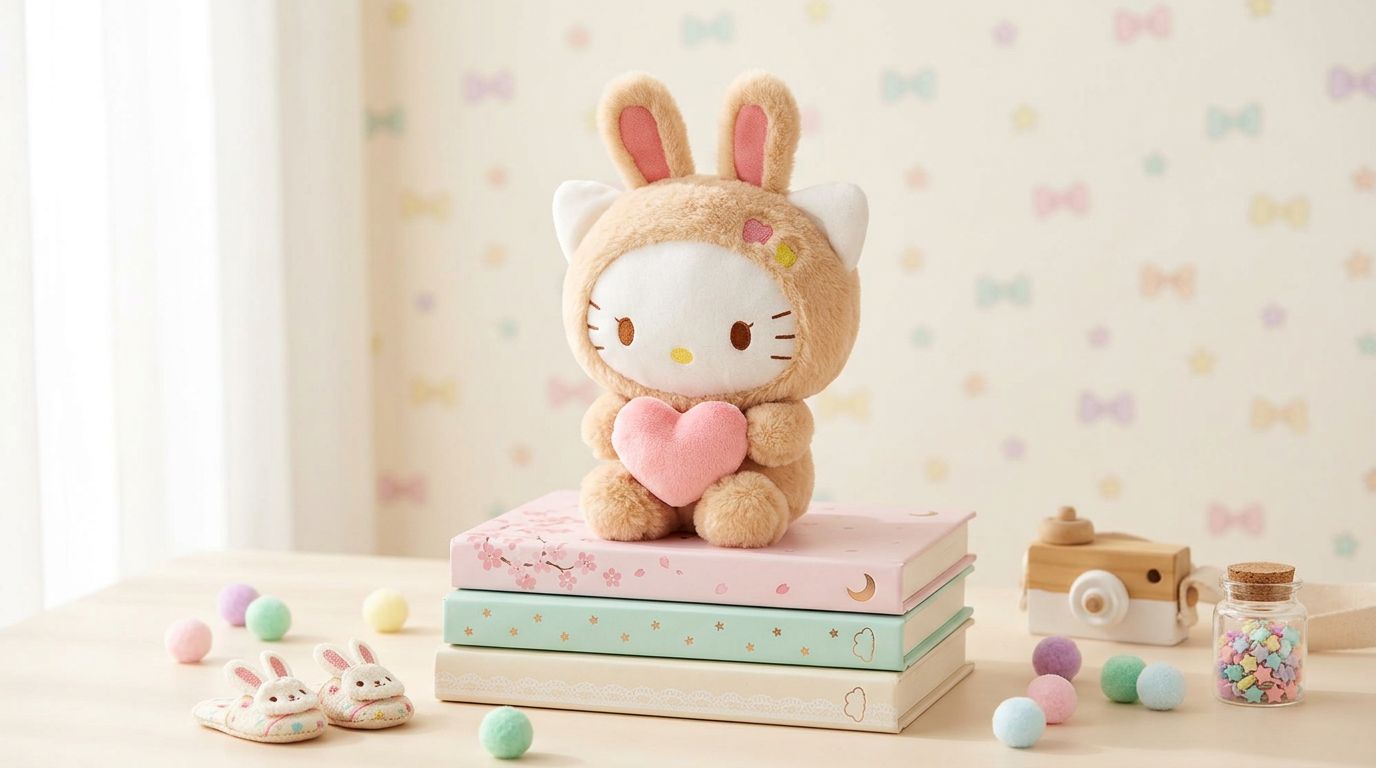 Peluche hello kitty fraise kawai - Toys Galaxy