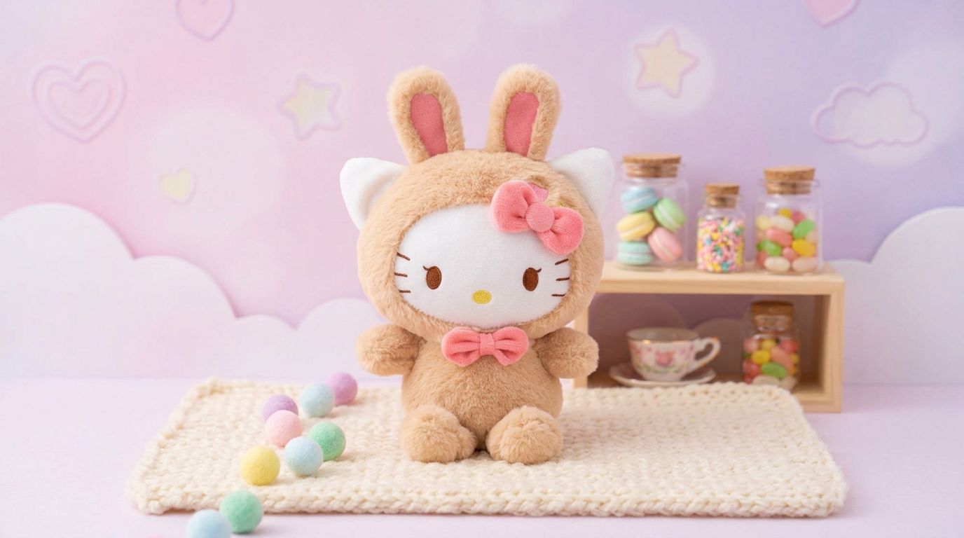 Peluche hello kitty fraise kawai - Toys Galaxy