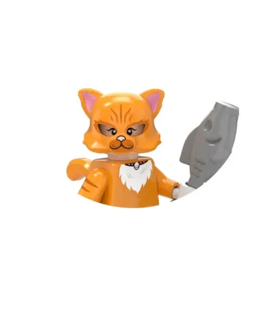 Figurine LEGO de "Chat" avec poisson - Kf s f d d b ba ffad dffal - Toys Galaxy