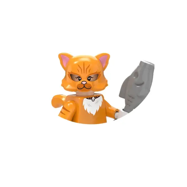 Figurine LEGO de "Chat" avec poisson - Kf s f d d b ba ffad dffal - Toys Galaxy