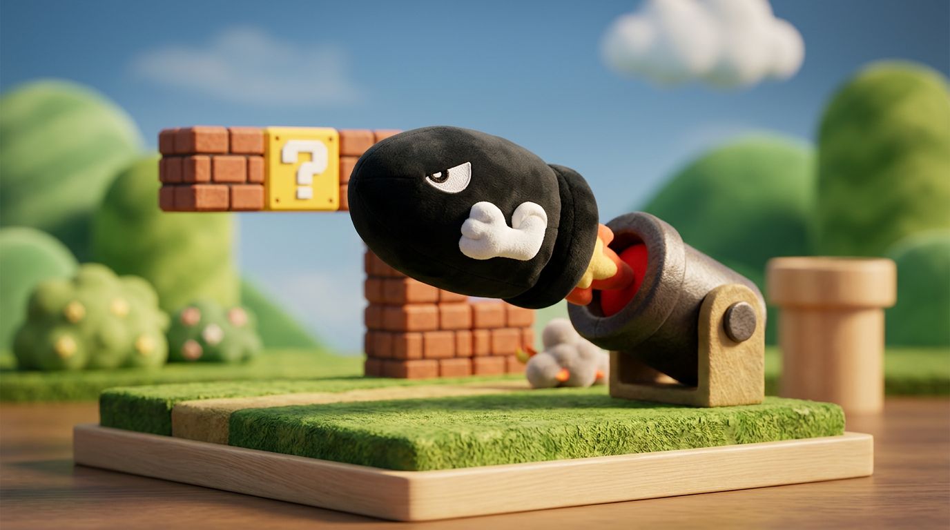 Peluche bullet bill dans super mario - Toys Galaxy