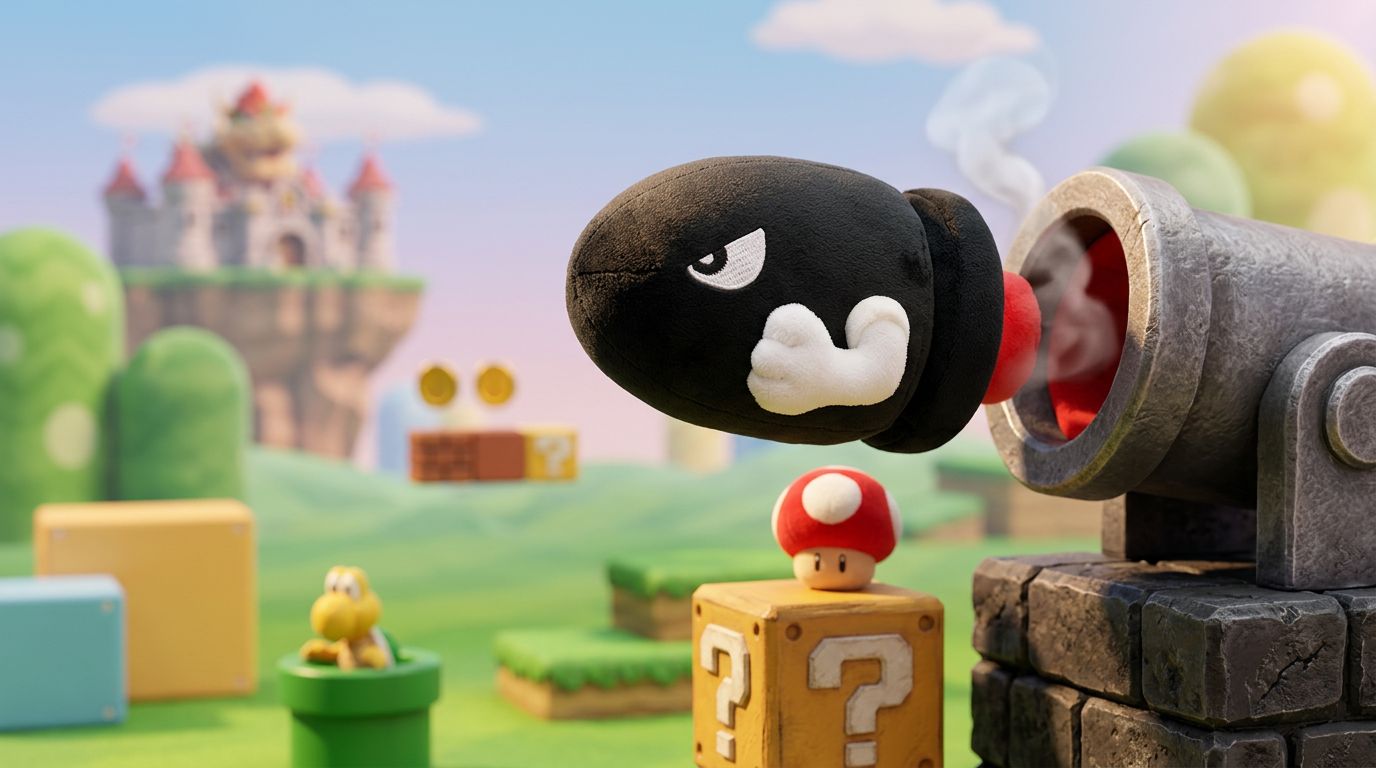 Peluche bullet bill dans super mario - Toys Galaxy